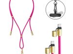 Intenso Handykette Charging Lanyard Ladekabel, neon pink