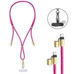 Intenso Handykette Charging Lanyard Ladekabel, neon pink