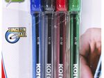 Kores® Kugelschreiber K1 transparent, Schreibfarbe: Mehrfarbig