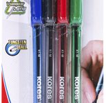 Kores® Kugelschreiber K1 transparent, Schreibfarbe: Mehrfarbig