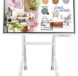 Samsung Flip WM55FX Flipchart 138,7 cm 55 Zoll inkl. Neomounts MOVE go Flip FL50-515WH1 Rollwagen & Tray CY-TF65BFC