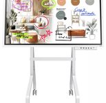 Samsung Flip WM65FX Flipchart 164 cm 65 Zoll inkl. Neomounts MOVE go Flip FL50-515WH1 Rollwagen & Tray CY-TF65BFC
