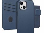 Accezz 2-in-1 Klapphülle aus Leder mit MagSafe für das Apple iPhone 15 - Nightfall Blue