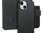 Accezz 2-in-1 Klapphülle aus Leder mit MagSafe für das Apple iPhone 15 - Onyx Black