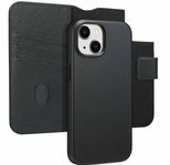 Accezz 2-in-1 Klapphülle aus Leder mit MagSafe für das Apple iPhone 15 - Onyx Black
