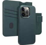 Accezz 2-in-1 Klapphülle aus Leder mit MagSafe für das Apple iPhone 15 Pro - Cedar Green