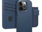 Accezz 2-in-1 Klapphülle aus Leder mit MagSafe für das Apple iPhone 15 Pro - Nightfall Blue