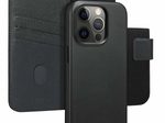 Accezz 2-in-1 Klapphülle aus Leder mit MagSafe für das Apple iPhone 15 Pro - Onyx Black