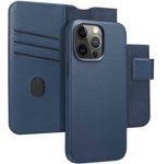 Accezz 2-in-1 Klapphülle aus Leder mit MagSafe für das Apple iPhone 15 Pro Max - Nightfall Blue