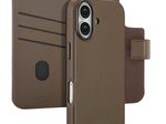 Accezz 2-in-1 Klapphülle aus Leder mit MagSafe für das Apple iPhone 17 - Kaffeebraun