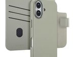 Accezz 2-in-1 Klapphülle aus Leder mit MagSafe für das Apple iPhone 17 - Light Grey