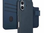 Accezz 2-in-1 Klapphülle aus Leder mit MagSafe für das Apple iPhone 17 - Nightfall Blue