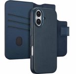 Accezz 2-in-1 Klapphülle aus Leder mit MagSafe für das Apple iPhone 17 - Nightfall Blue