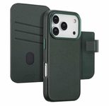 Accezz 2-in-1 Klapphülle aus Leder mit MagSafe für das Apple iPhone 17 Pro - Cedar Green