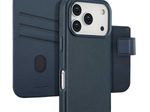 Accezz 2-in-1 Klapphülle aus Leder mit MagSafe für das Apple iPhone 17 Pro - Nightfall Blue