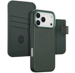 Accezz 2-in-1 Klapphülle aus Leder mit MagSafe für das Apple iPhone 17 Pro Max - Cedar Green