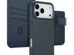 Accezz 2-in-1 Klapphülle aus Leder mit MagSafe für das Apple iPhone 17 Pro Max - Nightfall Blue