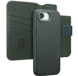 Accezz 2-in-1 Klapphülle aus Leder mit MagSafe für das Apple iPhone 17e / 16e - Cedar Green