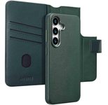 Accezz 2-in-1 Klapphülle aus Leder mit MagSafe für das Samsung Galaxy S25 - Cedar Green