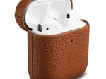 Accezz Echtleder Case für das  Apple Airpods 1 / 2 - Cognac