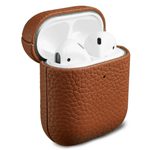 Accezz Echtleder Case für das  Apple Airpods 1 / 2 - Cognac