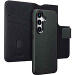 Accezz 2-in-1 Klapphülle aus Leder mit MagSafe für das Samsung Galaxy S25 - Onyx Black
