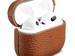 Accezz Echtleder Case für das  Apple Airpods 3 - Cognac