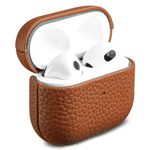 Accezz Echtleder Case für das  Apple Airpods 3 - Cognac