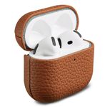 Accezz Echtleder Case für das  Apple Airpods 4 - Cognac