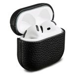 Accezz Echtleder Case für das  Apple Airpods 4 - Schwarz