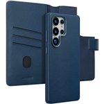Accezz 2-in-1 Klapphülle aus Leder mit MagSafe für das Samsung Galaxy S25 Ultra - Nightfall Blue