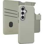 Accezz 2-in-1 Klapphülle aus Leder mit MagSafe für das Samsung Galaxy S26 - Light Grey