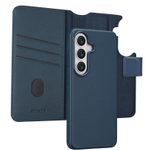 Accezz 2-in-1 Klapphülle aus Leder mit MagSafe für das Samsung Galaxy S26 - Nightfall Blue