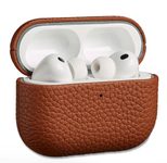 Accezz Echtleder Case für das  Apple Airpods Pro 3 - Cognac