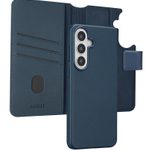 Accezz 2-in-1 Klapphülle aus Leder mit MagSafe für das Samsung Galaxy S26 Plus - Nightfall Blue