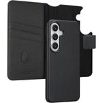 Accezz 2-in-1 Klapphülle aus Leder mit MagSafe für das Samsung Galaxy S26 Plus - Onyx Black
