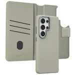 Accezz 2-in-1 Klapphülle aus Leder mit MagSafe für das Samsung Galaxy S26 Ultra - Light Grey