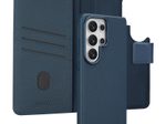 Accezz 2-in-1 Klapphülle aus Leder mit MagSafe für das Samsung Galaxy S26 Ultra - Nightfall Blue