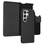 Accezz 2-in-1 Klapphülle aus Leder mit MagSafe für das Samsung Galaxy S26 Ultra - Onyx Black