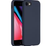 Accezz Liquid Silikoncase für das Apple iPhone SE (2022 / 2020) / 8 / 7 - Dunkelblau