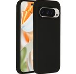 Accezz Liquid Silikoncase für das Google Pixel 9 / 9 Pro - Schwarz