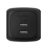 Belkin BoostCharge Pro 50 W 2x USB-C GaN Ladegerät, schwarz