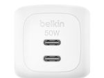 Belkin BoostCharge Pro 50 W 2x USB-C GaN Ladegerät, weiß