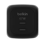Belkin BoostCharge Pro 67 W 2x USB-C GaN Ladegerät, schwarz