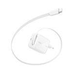 Belkin UltraCharge 67 W GaN-Ladegerät mit einziehbarem Kabel, weiß