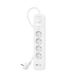 Belkin Connect Überspannungsschutz mit vier Steckdosen, einem USB-C- und einem USB-A-Anschluss