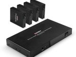 LINDY 4 Port HDMI 4K60 & IR Splitter Extender, 70 m, Cat.6