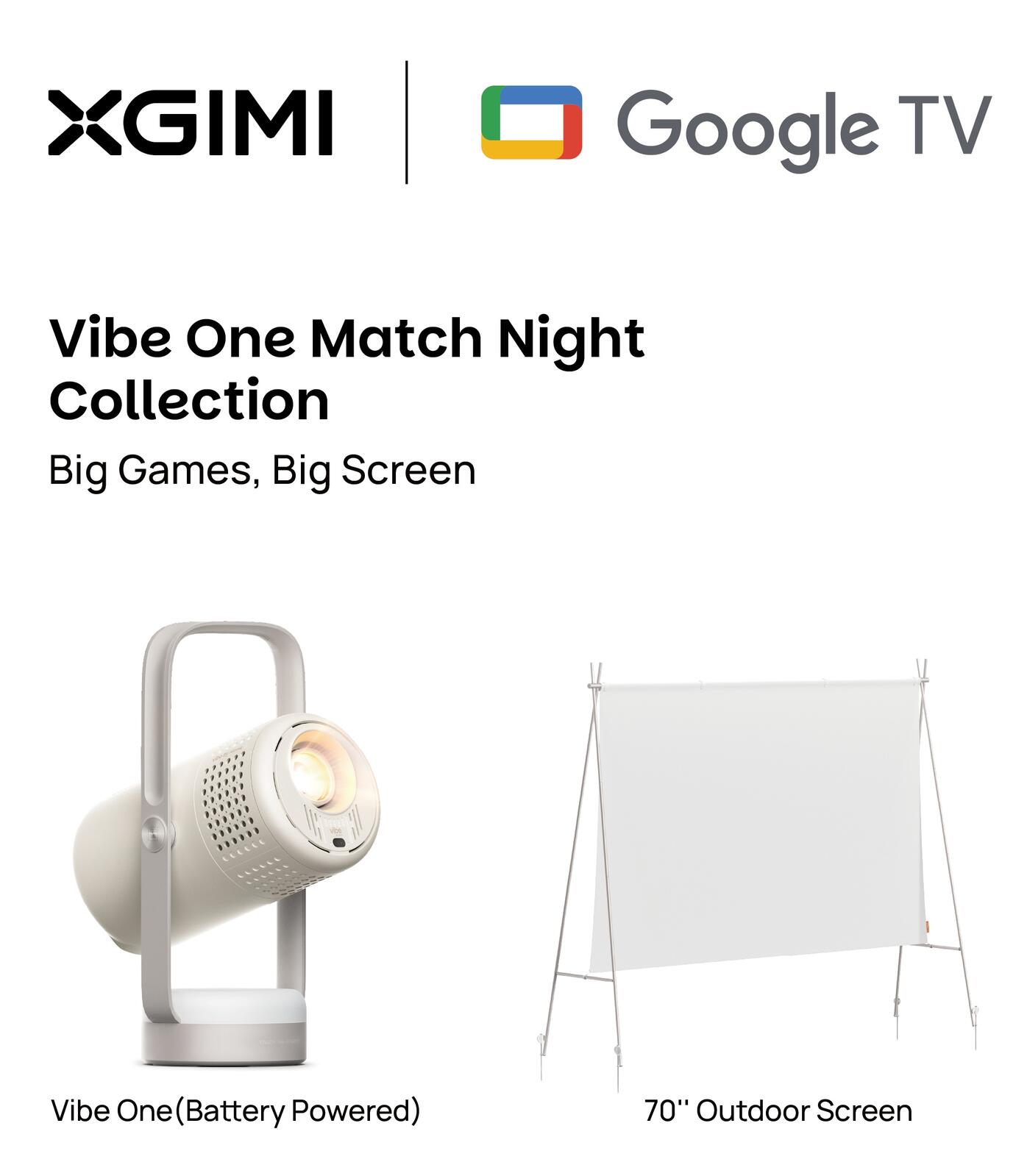 XGIMI Vibe One Outdoor Match Night Bundle LED Beamer Bundle 250 ISO Lumen video preview