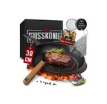 GUSSKÖNIG Eingebrannte Gusseisenpfanne 30cm