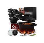 GUSSKÖNIG Eingebrannter Mini Dutch Oven Set 6St. 300ml